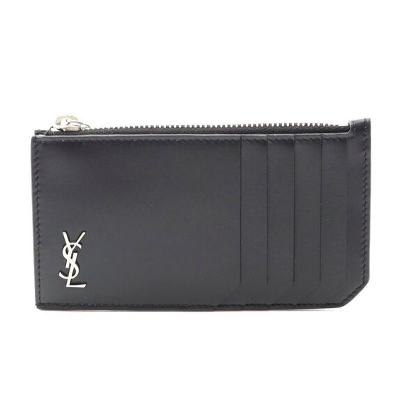 Saint Laurent Leather Coin Case Black - Picture 1 of 5